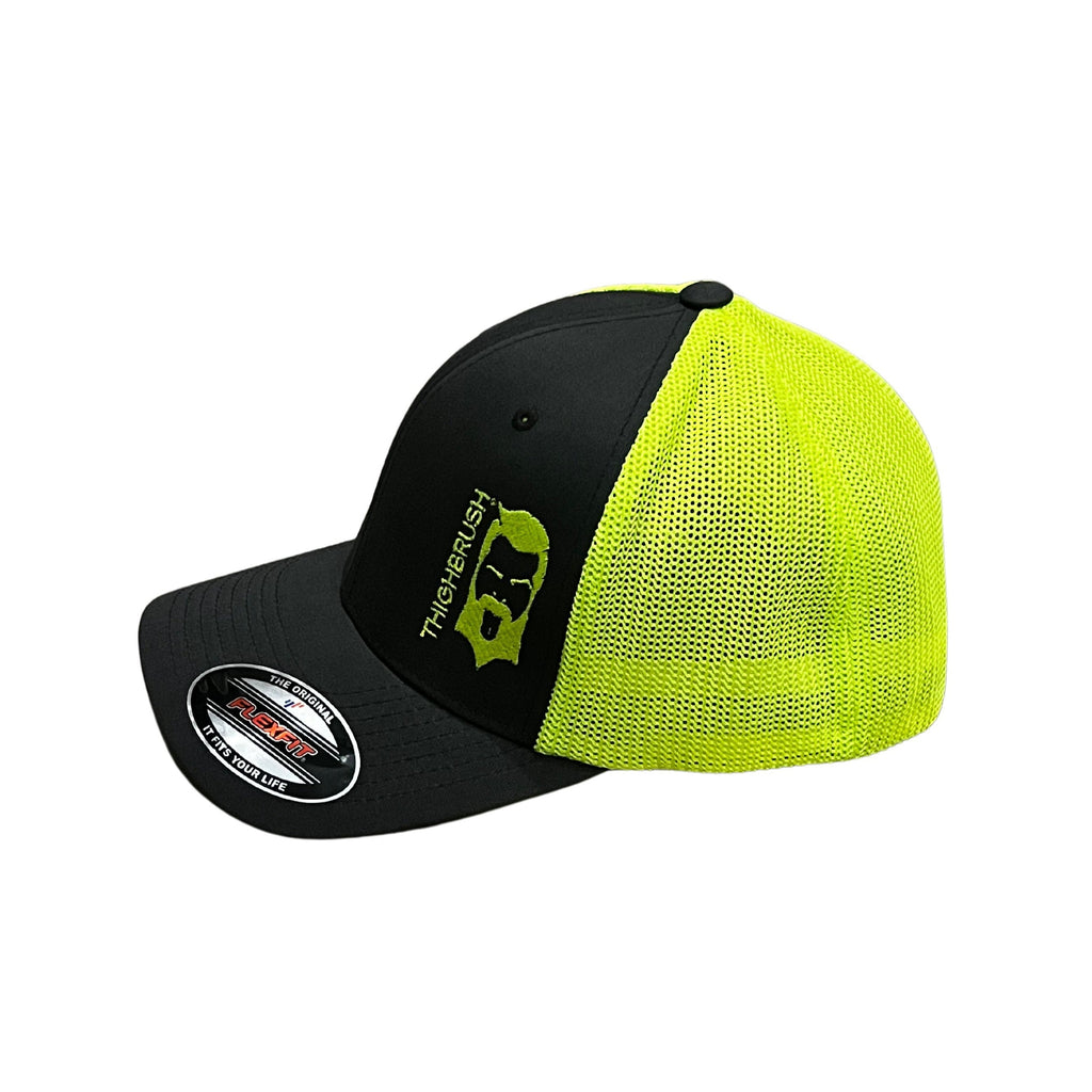 THIGHBRUSH® - Trucker OSFA Hat - Charcoal Grey and Safety Green