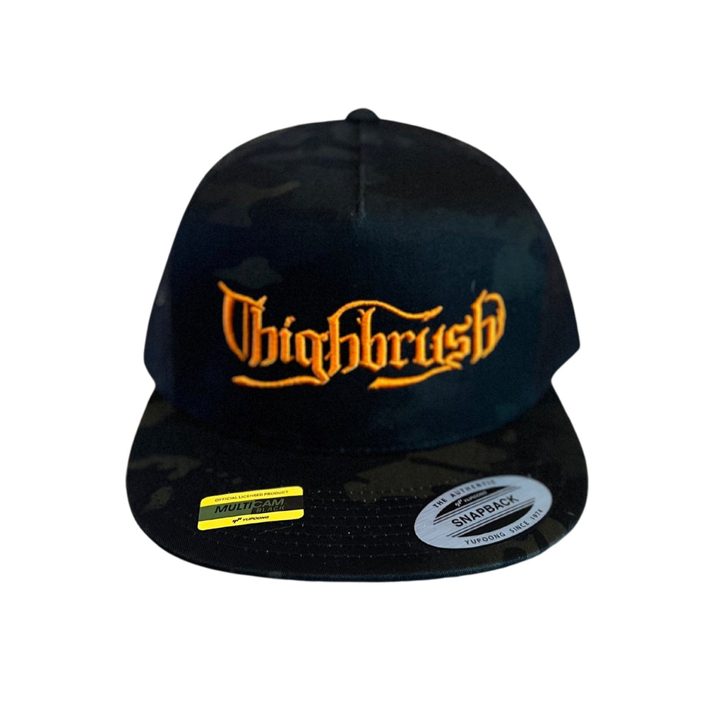 THIGHBRUSH® - "OUTLAW" - Flat Bill Trucker Snapback Hat - Multicam Black