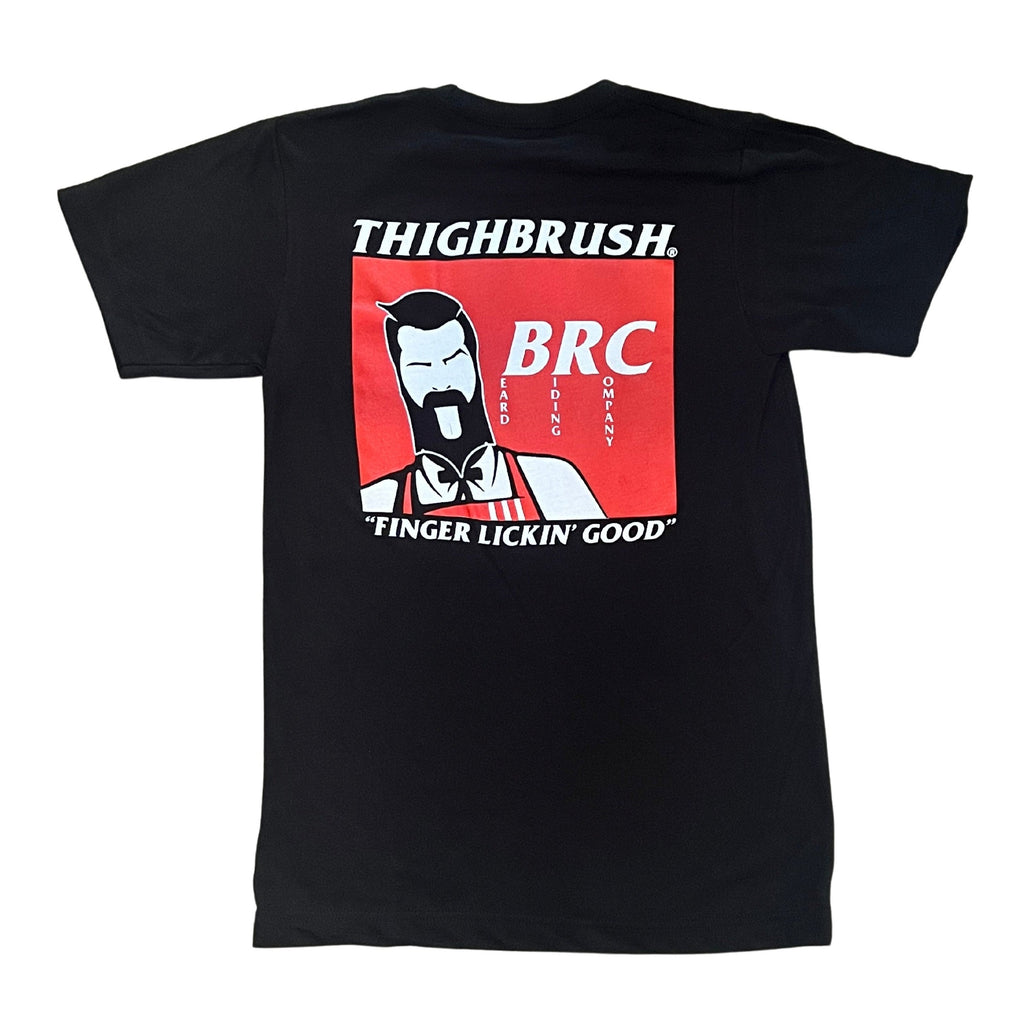 THIGHBRUSH® BEARD RIDING COMPANY - FINGER LICKIN' GOOD - Men's T-Shirt - Black 