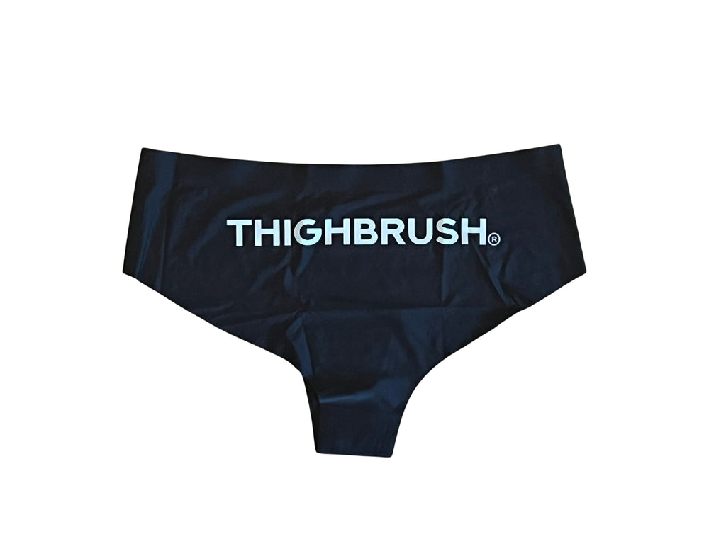 THIGHBRUSH® - Women's Underwear - Cheeky Booty Shorts - Black with Grey