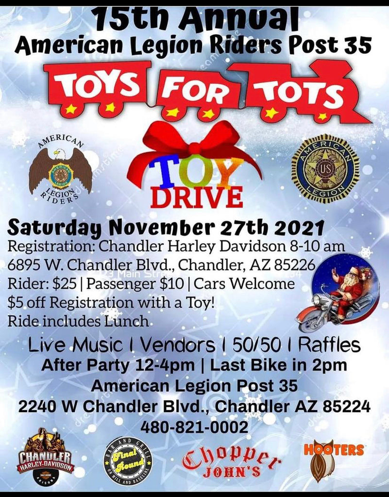 Toys for Tots - 15th Annual American Legion Riders Post 35 - November 27th, 2021