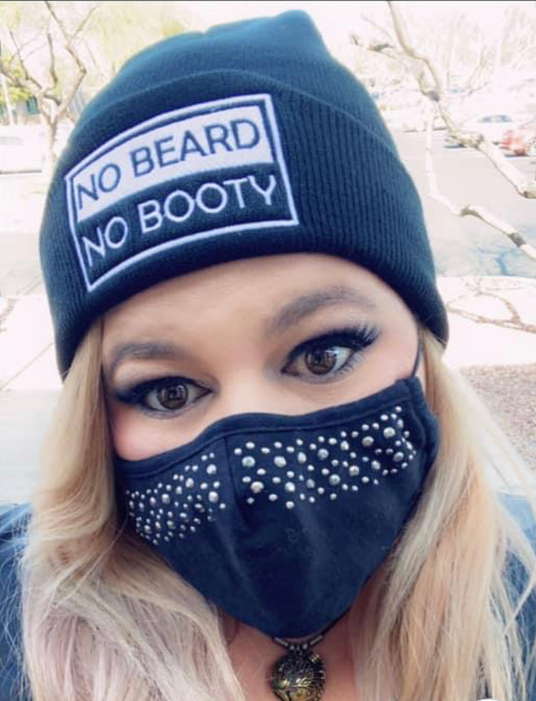 The Gorgeous Victoria Storm in a NO BEARD NO BOOTY Beanie!