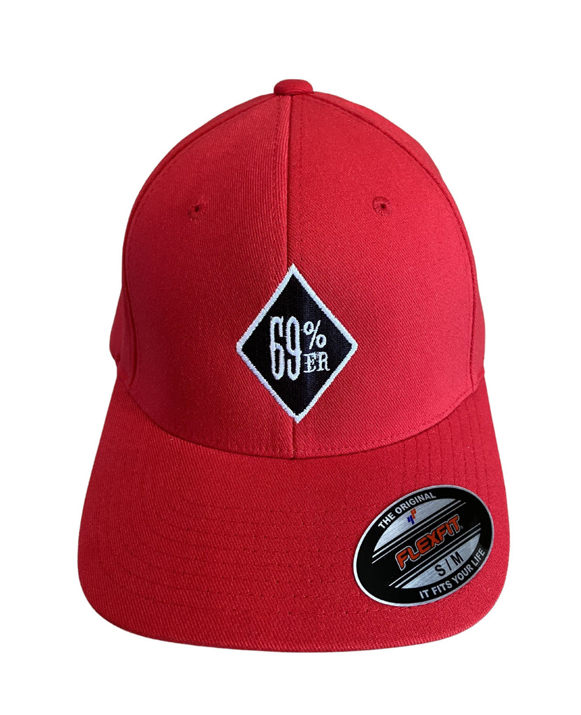 Brand New! THIGHBRUSH® "69% ER DIAMOND COLLECTION" FlexFit Hat in Red