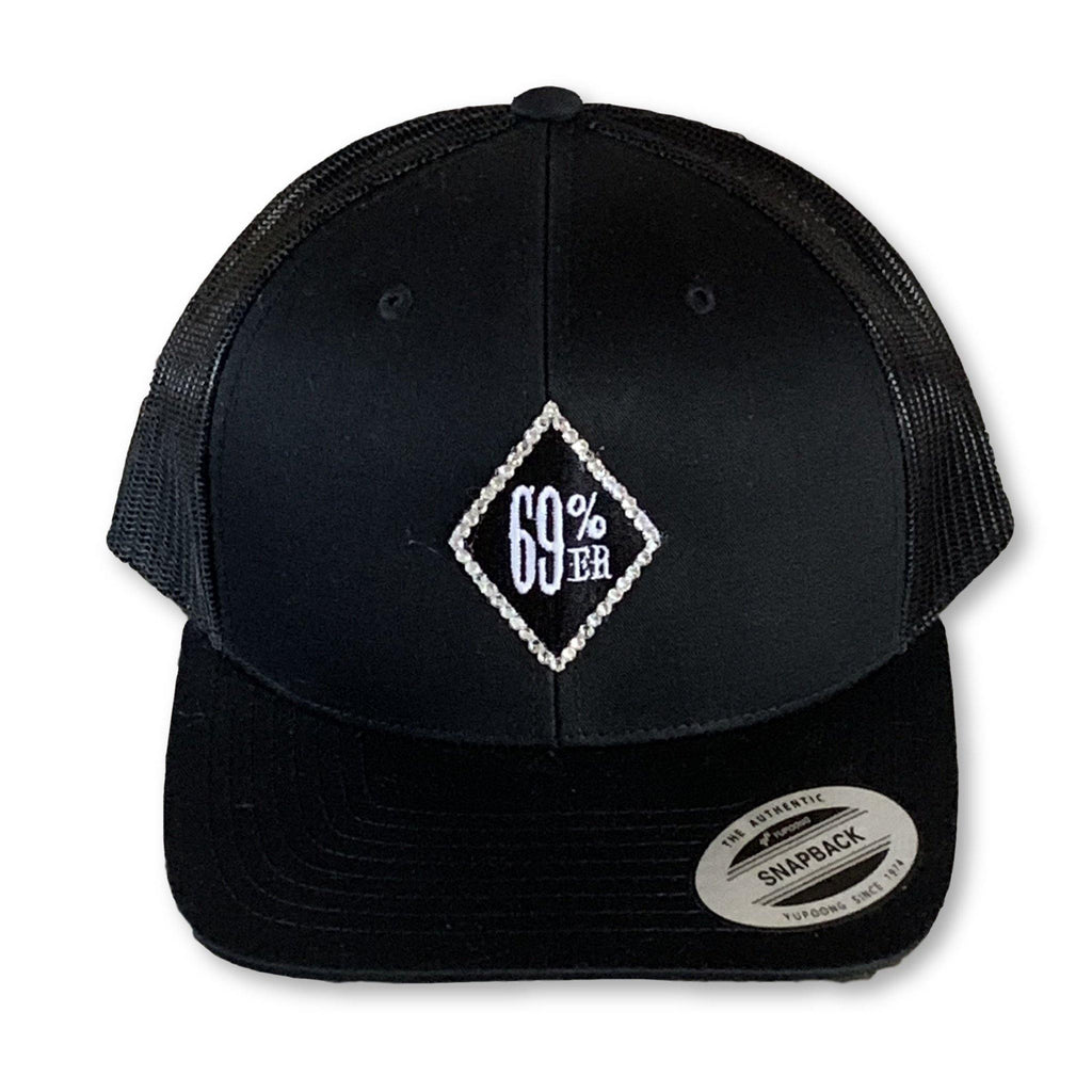 NEW!!! THIGHBRUSH® - 69% ER DIAMOND COLLECTION - "Bling" Trucker Snapback Hat in Black - THIGHBRUSH®