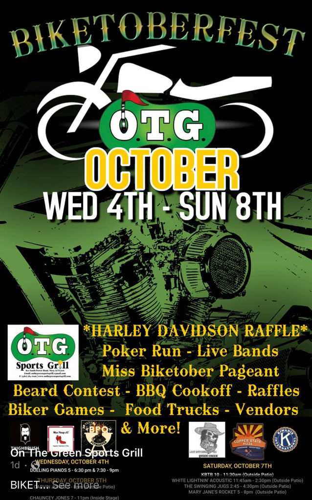 BIKETOBERFEST at OTG SPORTS GRILL - Mesa, AZ - October 4-8th, 2023