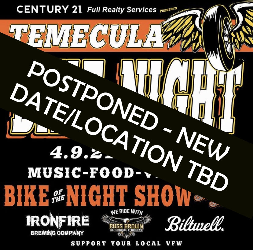 **POSTPONED!!**  THIGHBRUSH® will be a Vendor at Temecula Bike Night - April 9, 2021