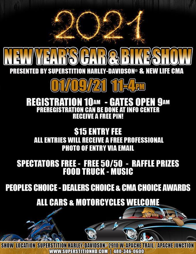 THIGHBRUSH® will be a Vendor - New Year's Car & Bike Show - Superstition Harley-Davidson - January 9th, 2021 - THIGHBRUSH®