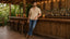 THIGHBRUSH® LOUNGE "Happy Hour 6-9 Daily" Men's Resort Shirt - Khaki