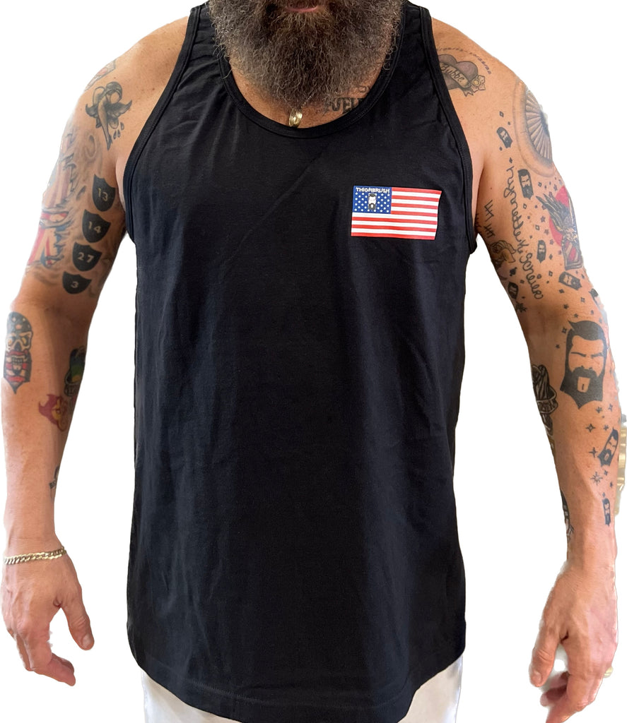 THIGHBRUSH® - STARS AND STRIPES - Men's Tank Top - Black