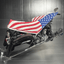 THIGHBRUSH® - STARS AND STRIPES - Water Repellant Motorcycle Cover and Sun Shade