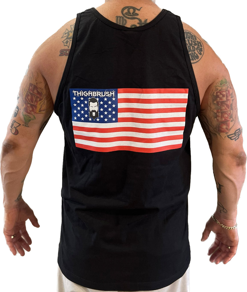 THIGHBRUSH® - STARS AND STRIPES - Men's Tank Top - Black