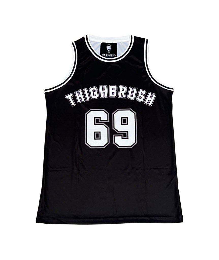 THIGHBRUSH® ATHLETICS - THIGHBRUSH 69 - MEN'S BASKETBALL JERSEY - BLACK