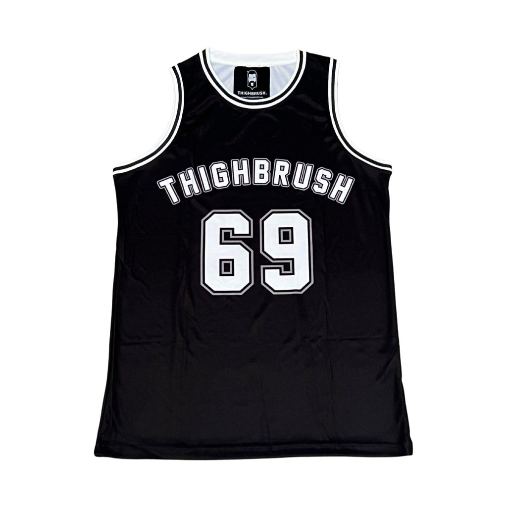 THIGHBRUSH® ATHLETICS - THIGHBRUSH 69 - MEN'S BASKETBALL JERSEY - BLACK