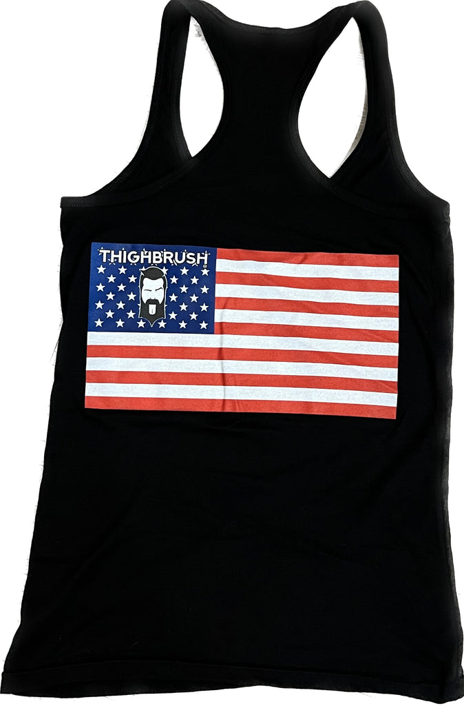 THIGHBRUSH® - STARS AND STRIPES - Women's Tank Top - Black