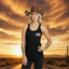 THIGHBRUSH® - STARS AND STRIPES - Women's Tank Top - Black