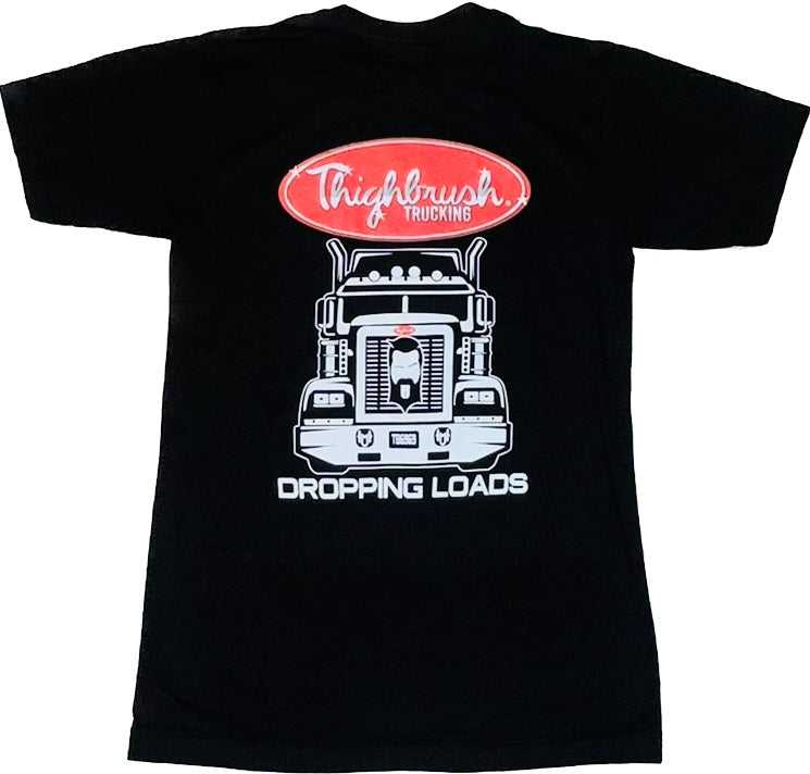 THIGHBRUSH® TRUCKING - DROPPING LOADS - Men's T-Shirt - Black