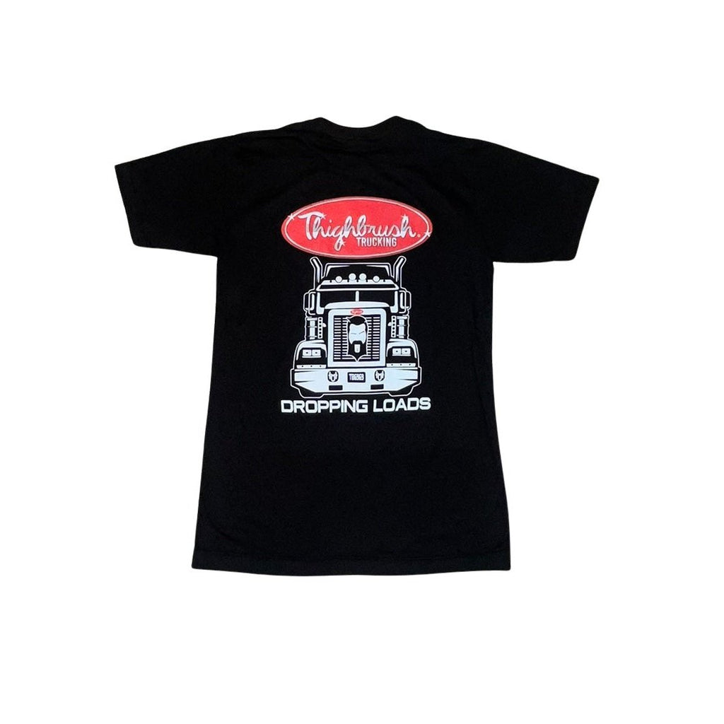 THIGHBRUSH® TRUCKING - DROPPING LOADS - Men's T-Shirt - Black