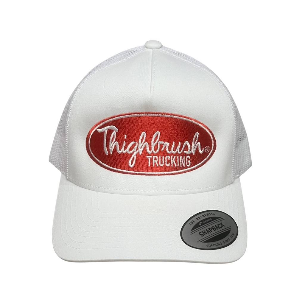 THIGHBRUSH® TRUCKING - Trucker Snapback Hat  - White