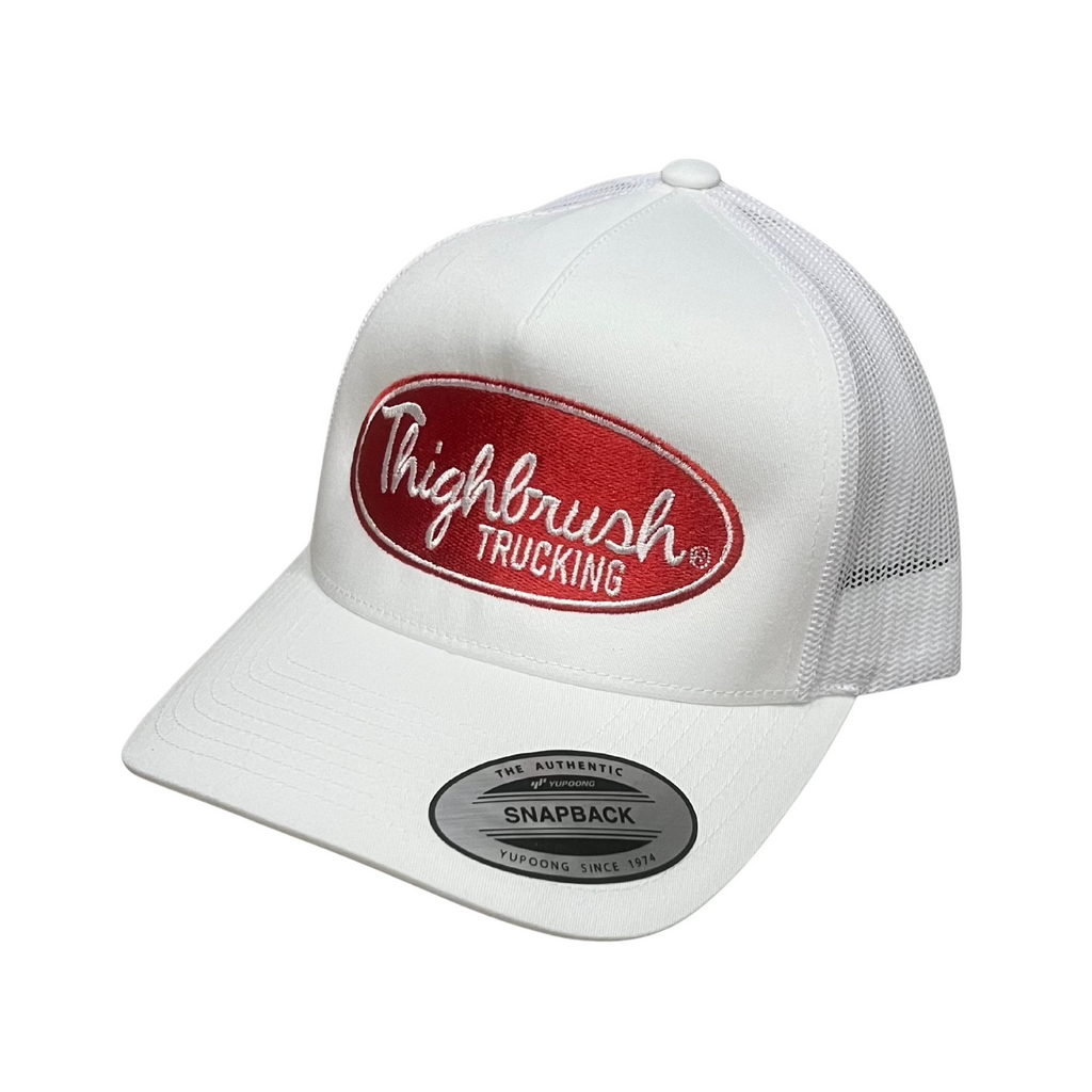 THIGHBRUSH® TRUCKING - Trucker Snapback Hat  - White