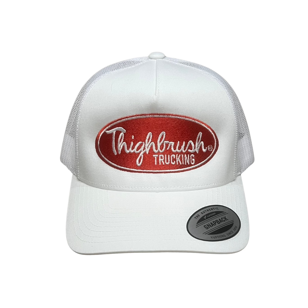 THIGHBRUSH® TRUCKING - Trucker Snapback Hat  - White