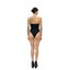 THIGHBRUSH® - Strapless High Cut Grommet Bodysuit - Black