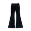 THIGHBRUSH® - Women's Grommet Fold Over Waist Yoga Pants - Black