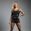THIGHBRUSH® - Women's Studded Eyelet Booty Shorts - Black