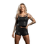 THIGHBRUSH® - Women's Studded Eyelet Booty Shorts - Black