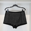 THIGHBRUSH® - Women's Studded Eyelet Booty Shorts - Black