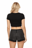 THIGHBRUSH® - Women's Studded Eyelet Booty Shorts - Black