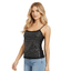 THIGHBRUSH® - Women's Studded Eyelet Cropped Top - Black
