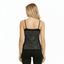 THIGHBRUSH® - Women's Studded Eyelet Cropped Top - Black
