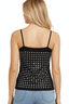 THIGHBRUSH® - Women's Studded Eyelet Cropped Top - Black