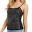 THIGHBRUSH® - Women's Studded Eyelet Cropped Top - Black