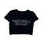 THIGHBRUSH® - MAKING FOREPLAY GREAT AGAIN - Women's Cropped T-Shirt - Dark Edition