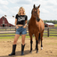 THIGHBRUSH® - RIDE IT LIKE A RODEO - Women's Cropped T-Shirt