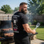 THIGHBRUSH® GRILLMASTER - I Like Mine PINK in the Middle - Men's T-Shirt - Black