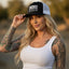 NO BEARD NO BOOTY® COLLECTION by THIGHBRUSH® - Trucker Snapback Hat  - Black and White - Flat Bill