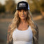 NO BEARD NO BOOTY® COLLECTION by THIGHBRUSH® - Trucker Snapback Hat  - Black and White - Flat Bill