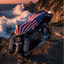 THIGHBRUSH® - STARS AND STRIPES - Water Repellent Motorcycle Cover and Sunshade