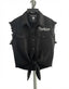THIGHBRUSH® - OUTLAW - Women’s Frayed Sleeveless Button-Up Tie Front Shirt