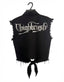 THIGHBRUSH® - OUTLAW - Women’s Frayed Sleeveless Button-Up Tie Front Shirt
