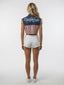 THIGHBRUSH® - OUTLAW - Women’s Frayed Sleeveless Button-Up Tie Front Shirt