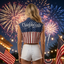 THIGHBRUSH® - OUTLAW - Women’s Frayed Sleeveless Button-Up Tie Front Shirt