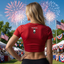 THIGHBRUSH® - MAKING FOREPLAY GREAT AGAIN - Women's Cropped T-Shirt - Red 2.0