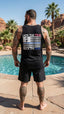 THIGHBRUSH® - LICK THE PINK, BACK THE BLUE - Men's Tank Top - Black