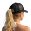 THIGHBRUSH® BEARD RIDING COMPANY - Ponytail Trucker Snapback Hat - Black