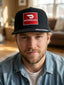 THIGHBRUSH® - WHOREDASH - Flat Bill Trucker Snapback Hat - Black
