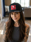 THIGHBRUSH® - WHOREDASH - Flat Bill Trucker Snapback Hat - Black