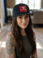 THIGHBRUSH® - WHOREDASH - Flat Bill Trucker Snapback Hat - Black